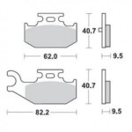 Moto Master Achter remblokken Brake Pad Rear YAMAHA  Raptor 700