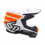 6D Crosshelm ATR-2 Stripe Orange/White Matte