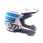 6D Crosshelm ATR-2 Stripe Cyan/White Matte